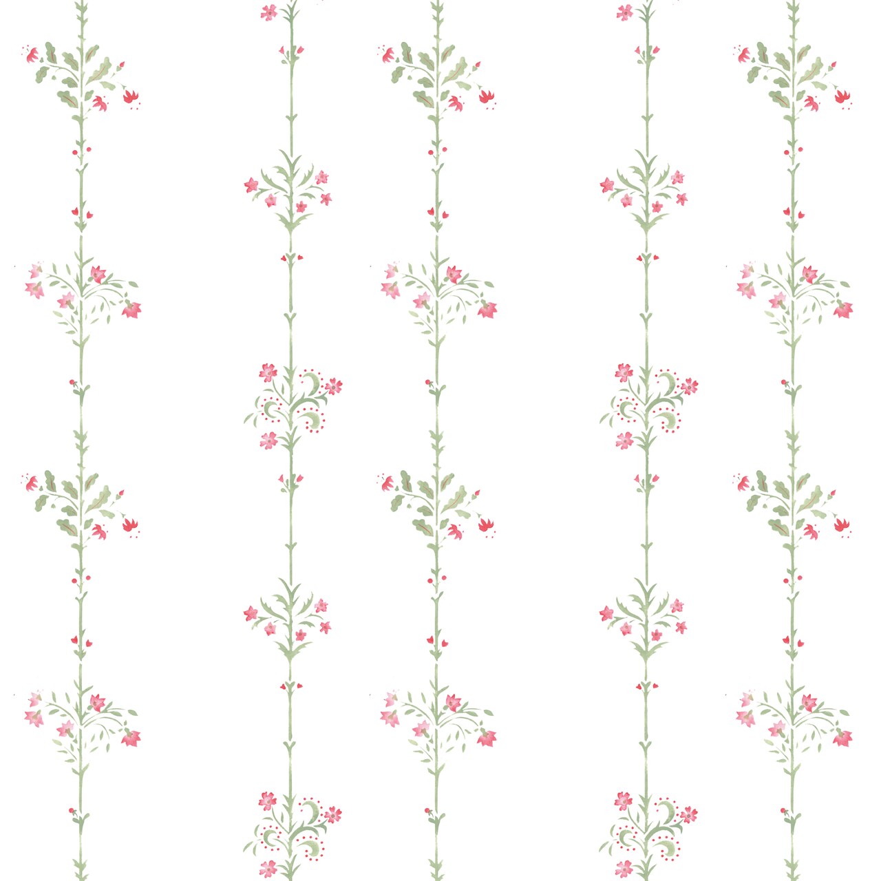 Floral Stripe Wallpaper Wall Stencil | 3231 by Designer Stencils | Floral Stencils | Reusable Art Craft Stencils for Painting on Walls, Canvas, Wood | Reusable Plastic Paint Stencil for Home Makeover | Easy to Use & Clean Art Stencil